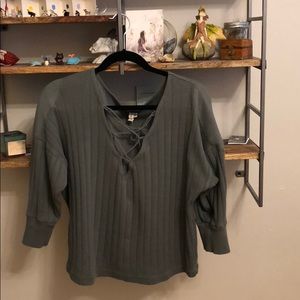 Olive Light Pullover Sweater